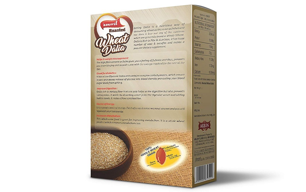 AMWEL Roasted Wheat Dalia    Box  500 grams